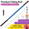 Picture of Portable Telescopic Fishing Pole – 9 ft to 24 ft Short-Section Collapsible Fishing Rod, Lightweight Hard-Action Stream Hand Pole for Freshwater Carp, Bass & Panfish